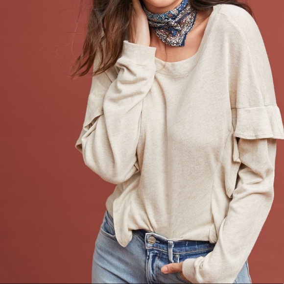 Anthropologie Tops - Anthropologie Cloth and Stone shine sweatshirt sm